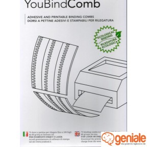 Pettini adesivi stampabili YOUBIND LABEL per sistema di rilegatura YOUBIND 100